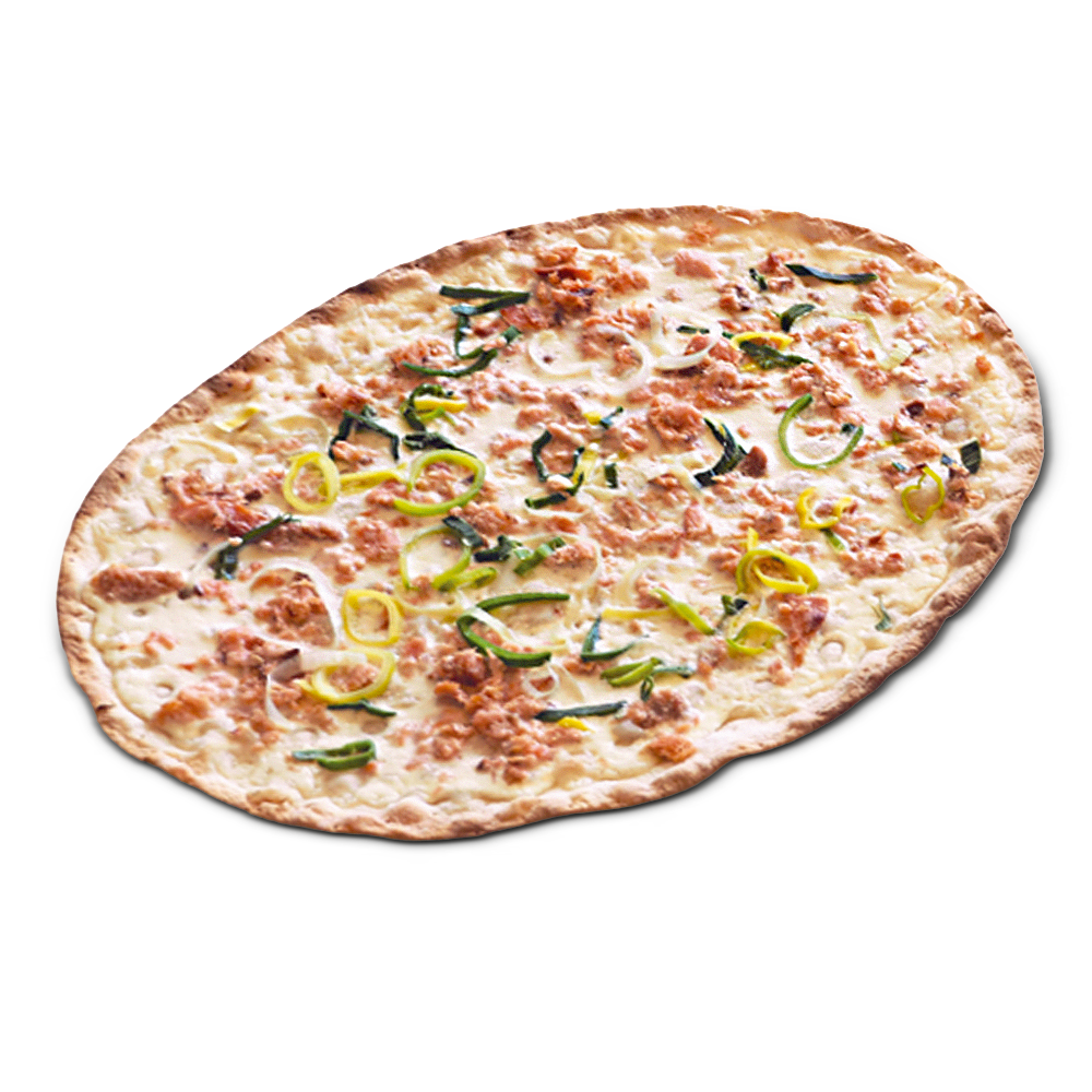 Gourmet Flammkuchen Lachs & Lauch