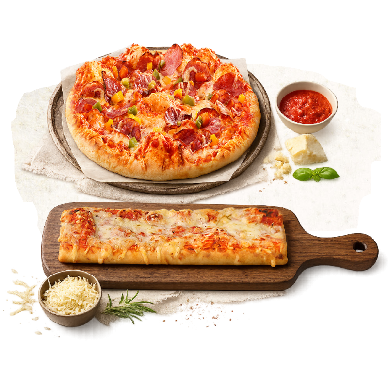 Pizza, Pizzaböden und Pizzaschnitten